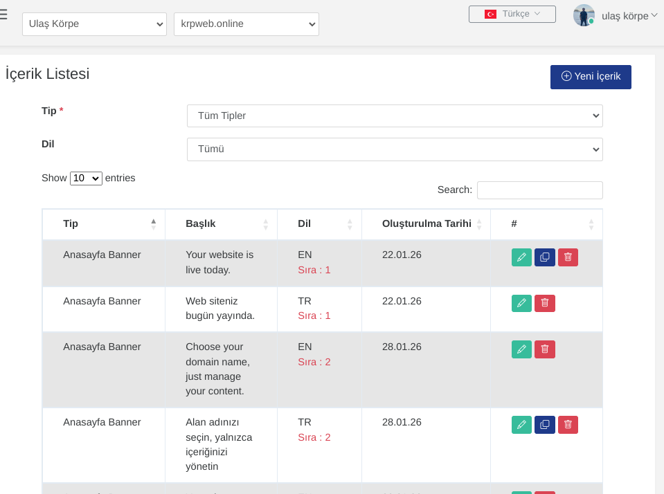 KRP CMS Infrastructure
